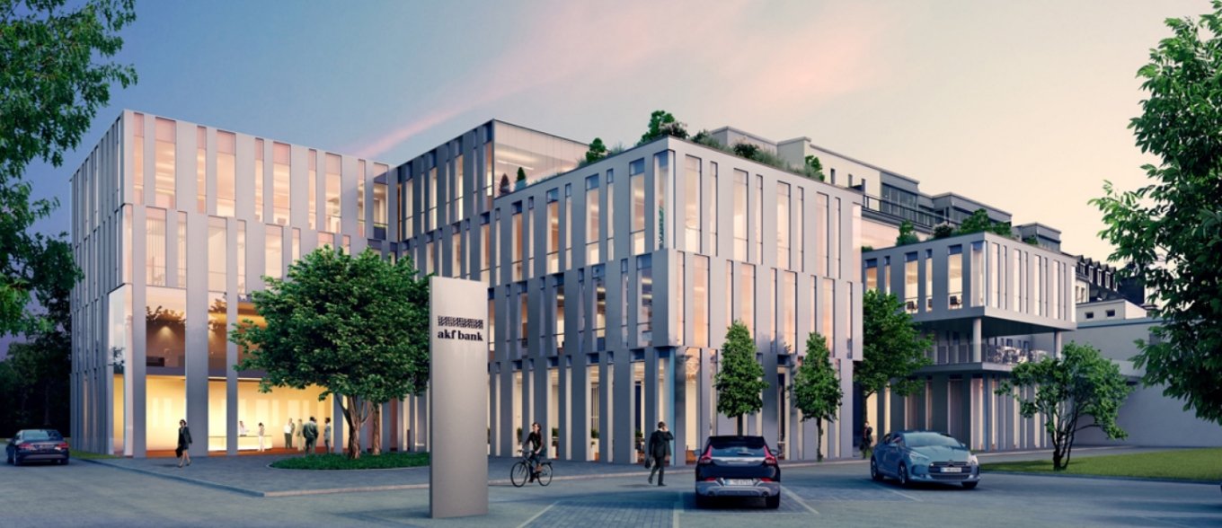 Modern office building of akf bank